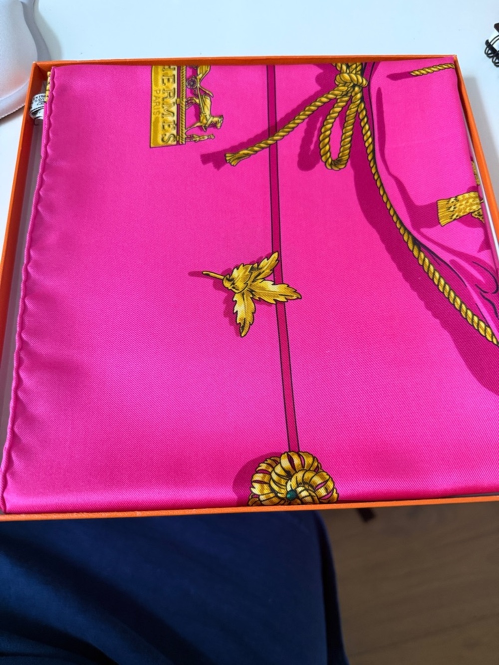 Hermes Pink 100% Silk Scarf NIB